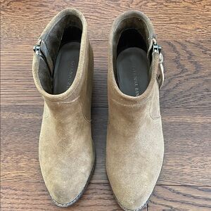 Gianni Bini Suede Ankle Booties in Brown